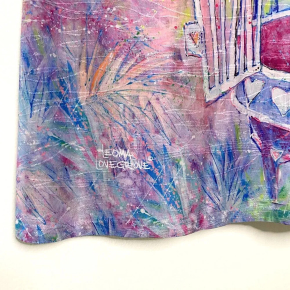 Leoma Lovegrove Colorful Wearable Art Lovebirds Bird Cage Women's Dress Small - Picture 4 of 7